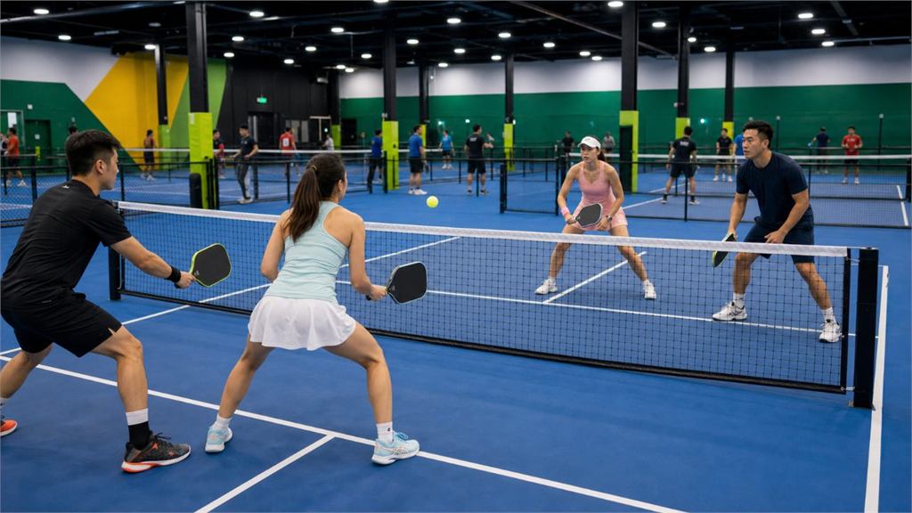 Happy Dinkers DUPR pickleball game at 91 Sports Arena